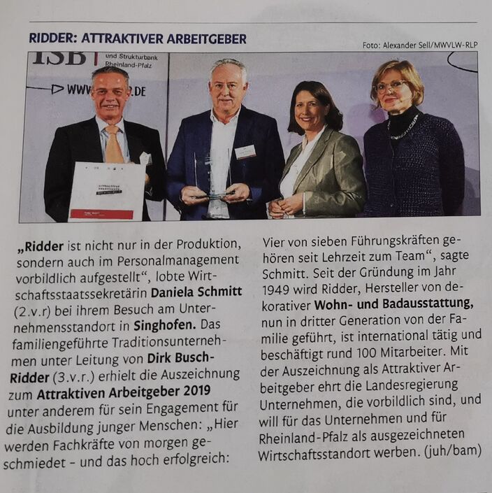 Zeitungsartikel Attraktiver Arbeitgeber